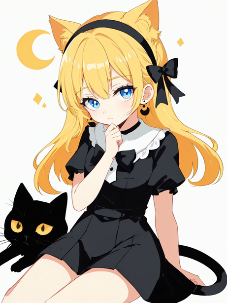 黄色头发美少女动漫头像