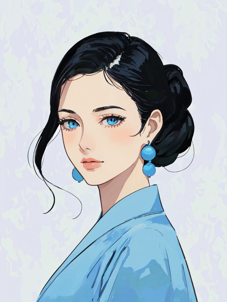 弗兰克·索恩风格动漫美学人物肖像