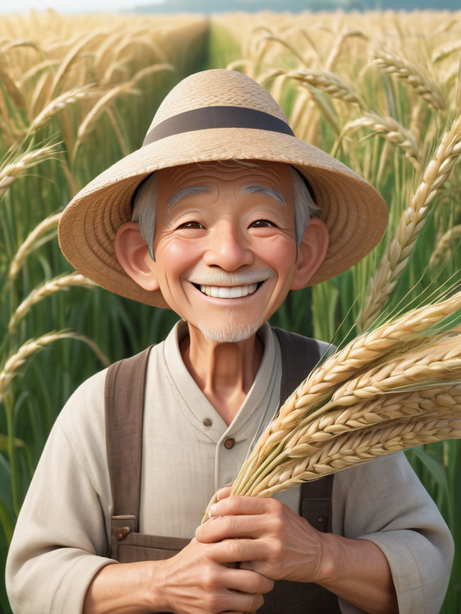 农民爷爷人物形象动画图
