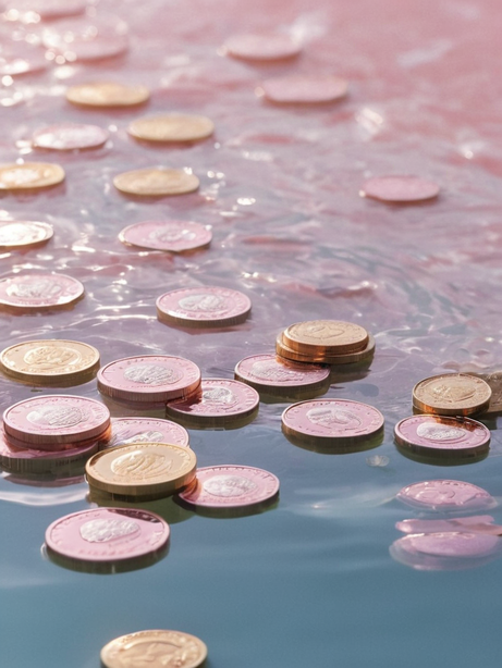 “流水生财”金币发财图