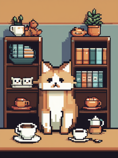 咖啡与猫咪