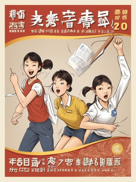 高考主题复古海报设计
