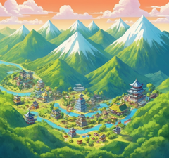 一座茶山，晴天
