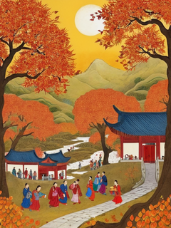 立秋，中国风，中国节日，24节气，秋天，中式风格