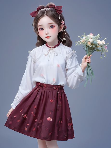 洛丽塔女孩卡通动漫插图