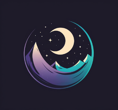 关于月亮的简约矢量logo