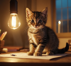 会绘画的小猫