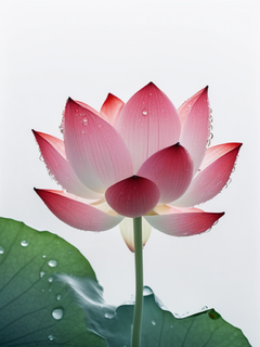 特写X光，半透明极简主义，简单的白色背景，充满水滴，莲花和荷叶，覆盖磨砂玻璃模糊，多次曝光，微距摄影，柔和的红色，由william fang拍摄，在哈苏x2d上拍摄