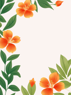 这是一幅美丽的花卉插图，一场光影的游戏，不可抗拒的花叶，简洁之美，白色空间之美，禅意，以及坚实的背景